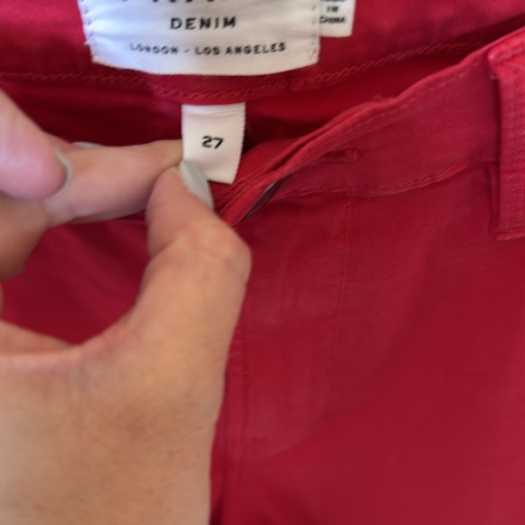 Frame Denim  Le High Skinny Red Jeans, 27 - Picture 4 of 5